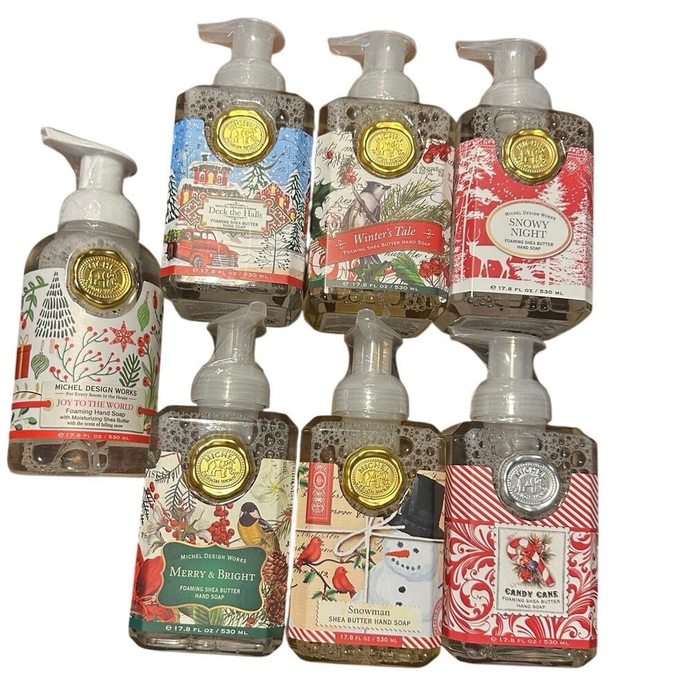 Michel Design Works Lot of 7 Sealed Christmas Shea Butter Foaming Hand Soaps